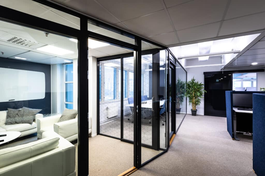 Exciber's office space annex has two meeting rooms and workspace for 4 employees